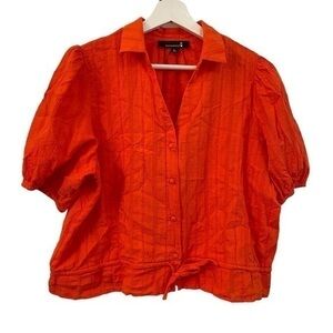 Broadway 38 Crop Orange Blouse